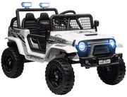 AIYAPLAY Mașină electrică pentru copii cu suspensie lină, controlabilă de la distanță, lumini LED, claxon, motoare de 12V, din plastic și metal, Alb | Aosom Romania