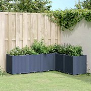 vidaXL Jardinieră de grădină, albastru gri, 160x120x53 cm, PP