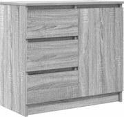 vidaXL Bufetă cu sertar Gri Sonoma 71x35x65 cm Lemn prelucrat