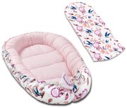 Cosulet dormit bebelusi Kidizi Baby Nest + salteluta impermeabila detasabila Swallows