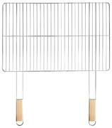 Szögletes grillrács fa fogantyúval 69x60 cm