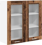 vidaXL Dulap suspendat cu ușă Lemn vechi 80 x 31 x 80 cm Lemn compozit