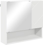 vidaXL Dulap cu oglindă Pe perete Alb 59 x 17 x 55 cm Lemn compozit