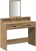 vidaXL Masă de Machiaj cu sertar Stejar Artizanal 100 x 41 x 140 cm