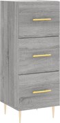 vidaXL Servantă, gri sonoma, 34,5x34x90 cm, lemn compozit