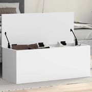 vidaXL Cutie de depozitare, alb, 90x35x35 cm, lemn prelucrat