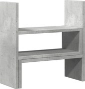 vidaXL Organizator birou, gri beton, 40x17x41 cm, lemn prelucrat