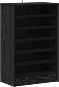 vidaXL Dulap pentru pantofi Stejar Negru 60 x 35 x 92 cm Lemn compozit