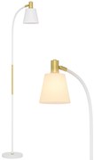 HOMCOM Lampadar de salon reglabil în înălțime 127-160 cm cu intrerupator, soclu E27, alb | Aosom Romania