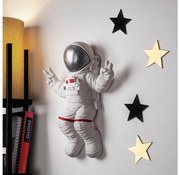 Decorațiune de perete 47x35 cm argintiu astronaut