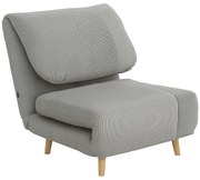 HOMCOM 2 în 1 Fotoliu extensibil Pat pentru oaspeți, cu suport reglabil Cord-Optik 82 cm x 89 cm x 83 cm Gri | Aosom Romania