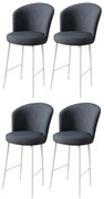 Set de scaune de bar Fora Anthracite and White, 4buc., 4 buc