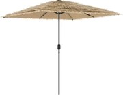 vidaXL Umbrelă soare de grădină cu stâlp din oțel, maro 248x248x248 cm