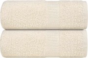 vidaXL Prosoape de oaspeți, FROGN, 2 buc., crem, 30x50 cm, 360 g/m²