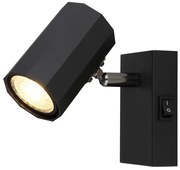 Aplica cu Spot directionabil metal negru JAMES