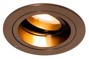 Spot încastrat inteligent bronz închis rotund înclinabil și rotativ, inclusiv Wifi GU10 50mm - Chuck
