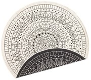 Covor adecvat pentru exterior NORTHRUGS Porto, Ø 200 cm, negru - crem