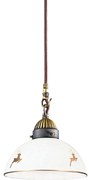 Kolarz 731.30.150 - Pendul NONNA pe cablu, 1xE27/75W/230V, diametru 20 cm, detalii în stil coarne de cerb, rose gold