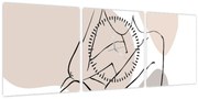 Tablou - Femeie corp linie de artă N⁰1 (cu ceas) (90x30 cm)