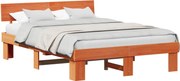 vidaXL Cadru de pat Maroniu cerat 150 x 200 cm Lemn de pin masiv