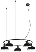 Lustra suspendata metal TATAWIN S 5L negru
