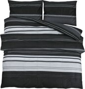 vidaXL Set cu husă de pilotă, negru și alb, 200x200 cm, bumbac