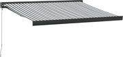 vidaXL Copertină retractabilă antracit/alb, 3,5x2,5 m, textil/aluminiu