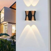 Aplica Exterior Elit's, Esn8781-4, IP65, Lumina Calda, 4W, Negru/Auriu