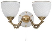 Aplica clasica cu 2 brate din alama design italian 8656