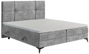 Pat de o persoană boxspring 90 cm Nivela (beton) (cu saltea și sp. depozitare). 1054615