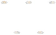Set de 5 spoturi moderne de sol albe, inclusiv LED IP67 - Linsey