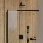 Etajera dus de colt Omnires Uni negru mat