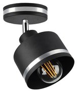 Spot WAMA 1xE27/40W/230V negru/crom mat