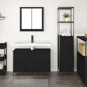 vidaXL Set de mobilier pentru baie 2 pcs Stejar negru 36 x 35 x 165 cm