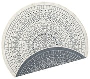 Covor adecvat pentru exterior NORTHRUGS Porto, Ø 140 cm, gri-crem