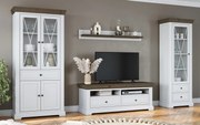 Set lemn masiv nuc Living Iris Alb/