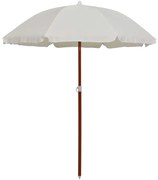 vidaXL Umbrelă de soare cu stâlp din oțel, nisipiu, 180 cm