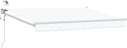vidaXL Cort electric retractabil Alb 3 x 2,5 m