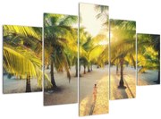 Tablou - Femeie între palmieri (150x105 cm)