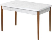 Masa bucatarie Brigitte, culoare bej si nuc, 120 cm