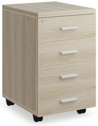 Container SimpleOffice 40 x 48 cm - 4 sertare, stejar deschis