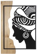 Mauro Ferretti Panou De Perete Tribal Fier Si Lemn cm 53X2X80 | Aosom Romania