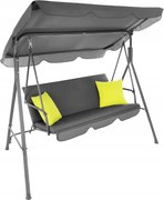 Leagăn de grădină gri cu perne Relax - 3