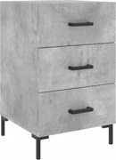 vidaXL Noptieră, gri beton, 40x40x66 cm, lemn compozit