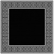 Covor modern din lana 100% APOLLO Negru/Alb 300x300 108537 HZ