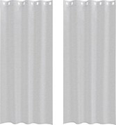 vidaXL Cortină din Voile 2 pcs Gri deschis 225 x 140 cm Poliester