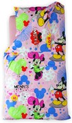 Lenjerie pat fete 2-8 ani in 3 piese cu Minnie pentru saltele 140x70cm ASC6427968000264