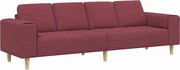vidaXL Canapea pentru living Roșu Vin 250 x 77 x 76 cm Poliester