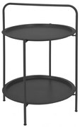 Masa Pro Garden, gri inchis mat, metal, 50x66 cm, rotunda