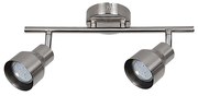 Plafoniera, lustra cu 2 spoturi directionabile moderna Blake crom satin
